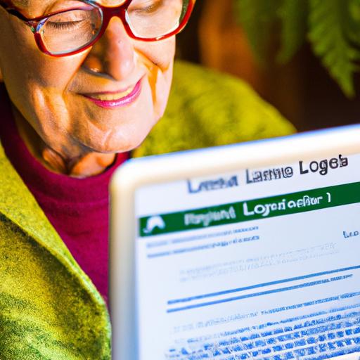 An elderly person reviewing Humana's life insurance policy details online.
